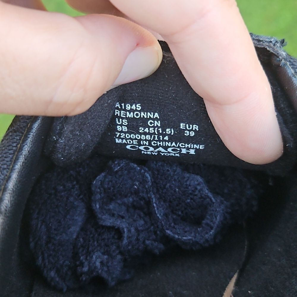 Coach Remonna Sneakers Black Signature Jacquard Size 8 - Picture 4 of 6